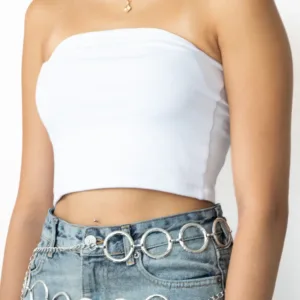 Tube Top White Freesize for Women