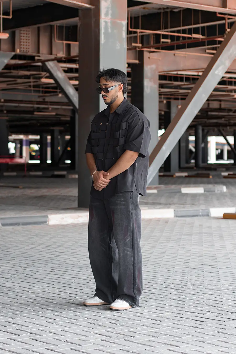 Faded gray baggy Denim