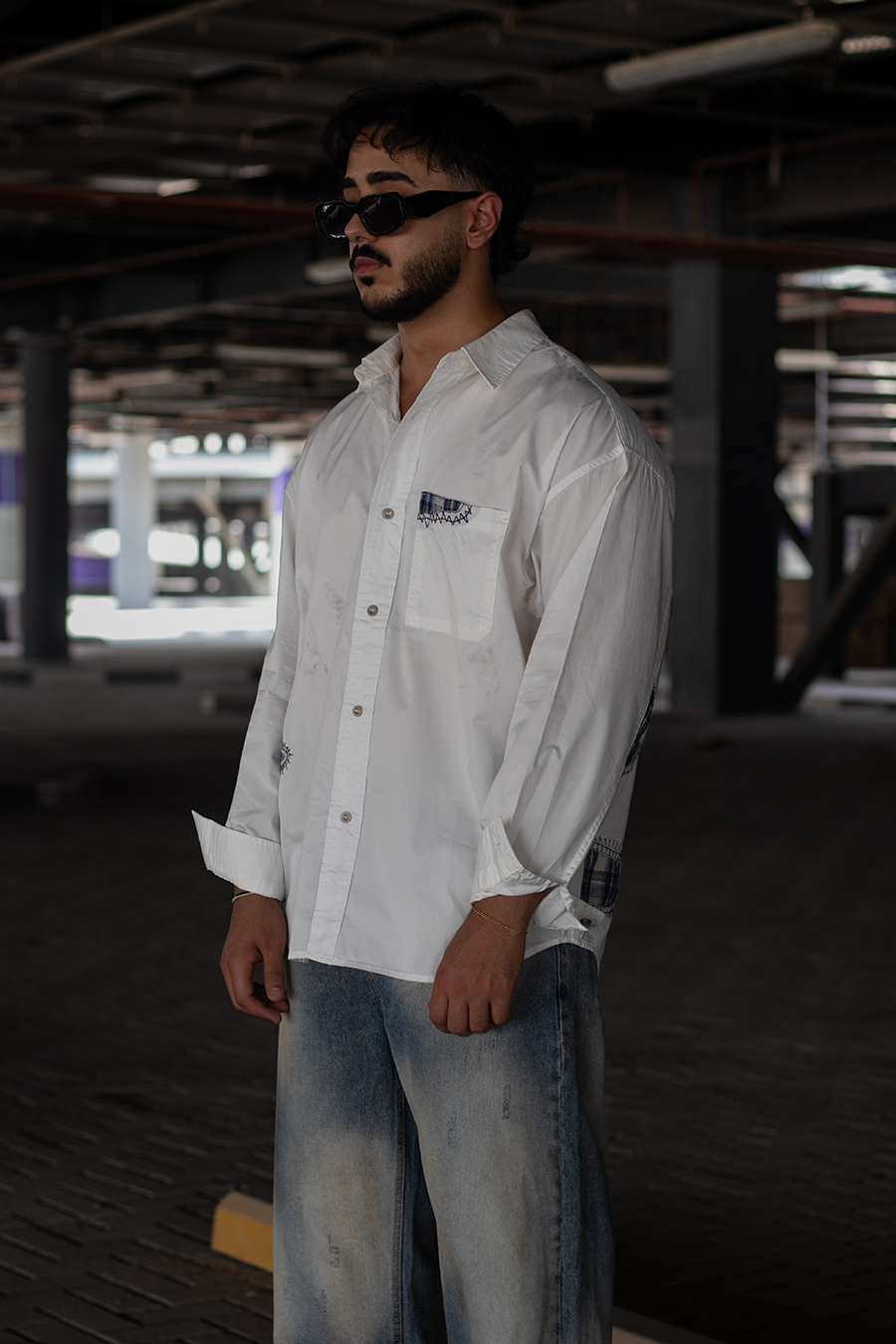 Relaxed Embroidered White Shirt