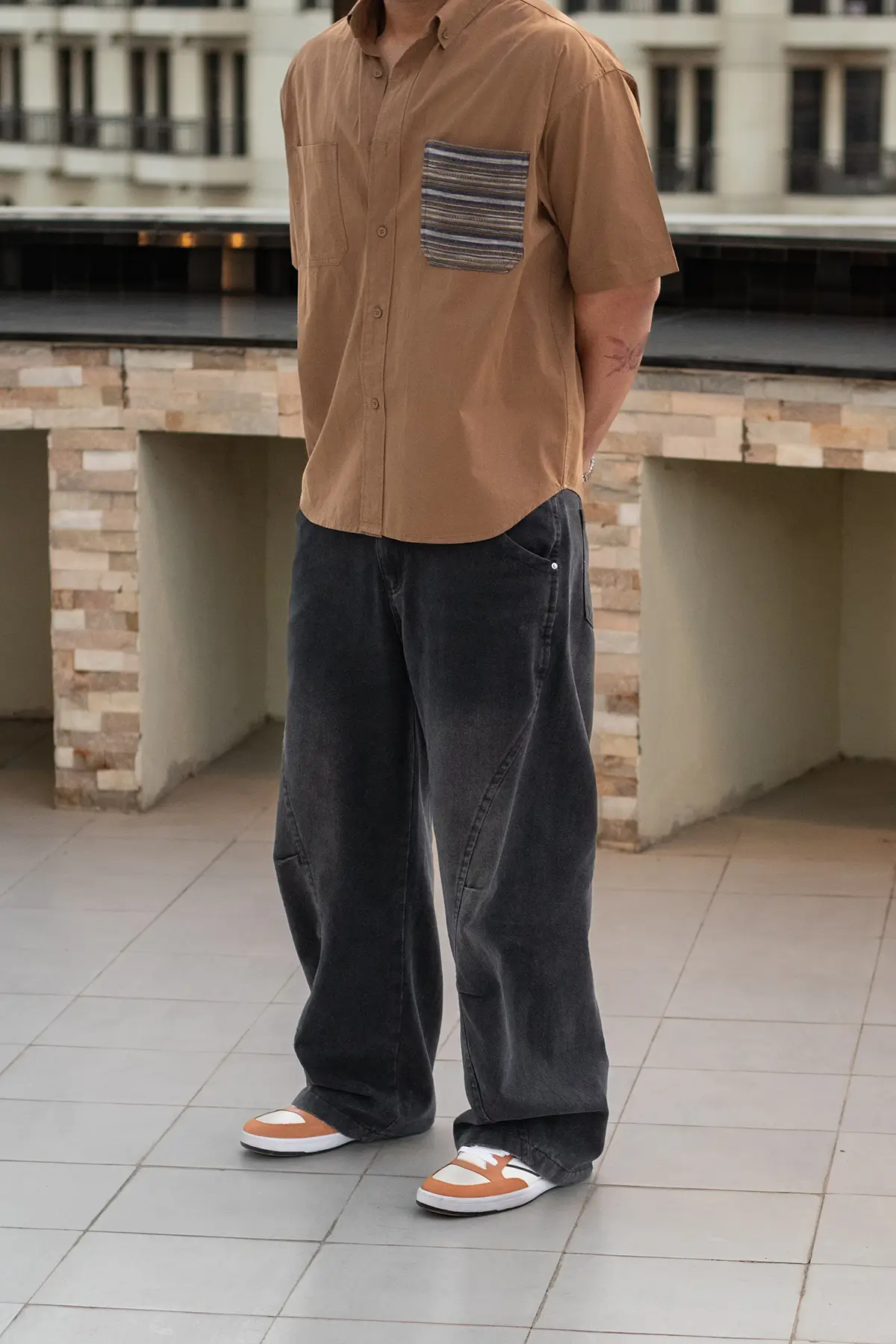 Charcoal Baggy Denim