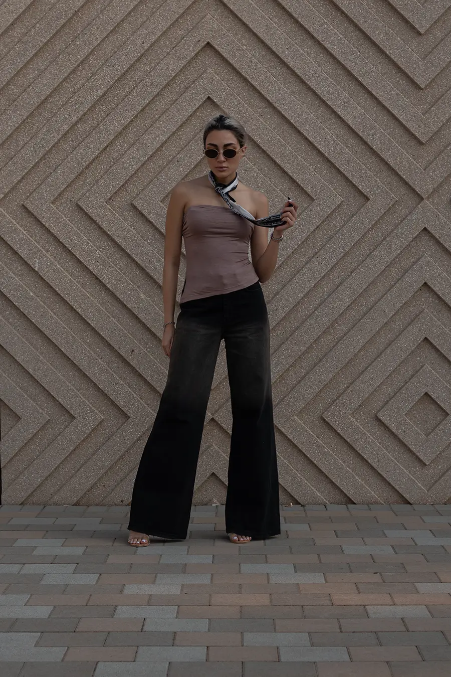 Brown asymmetrical top