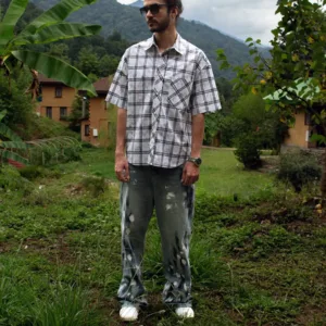 Custom Painted Baggy Denim