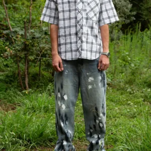 Custom Painted Baggy Denim