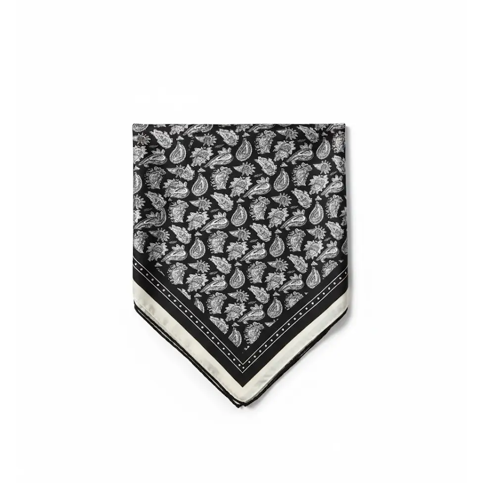 scraf1 Pattered Silk Head Scarf