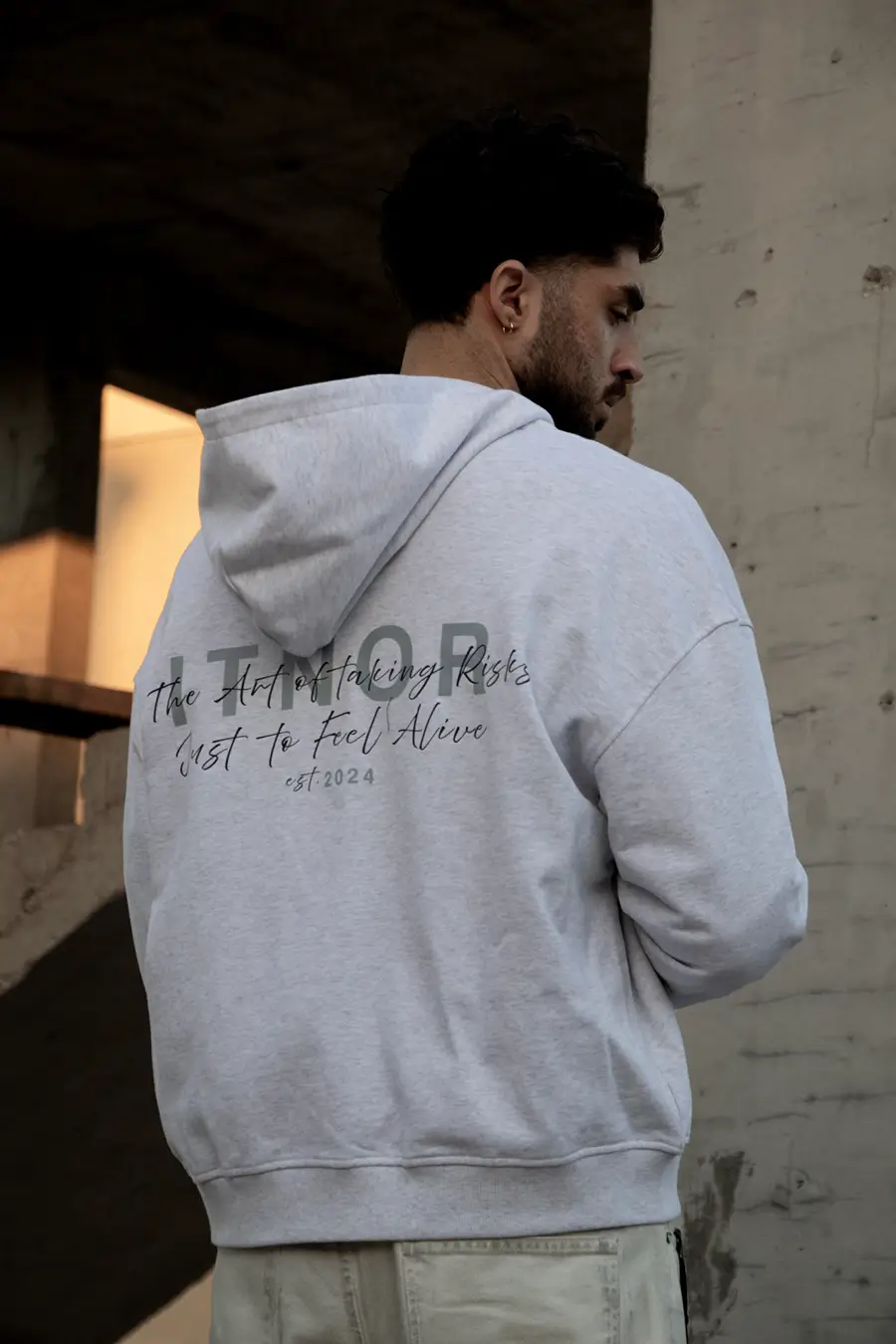 Art of ITNOR Zipper Hoodie in Shadow Grey