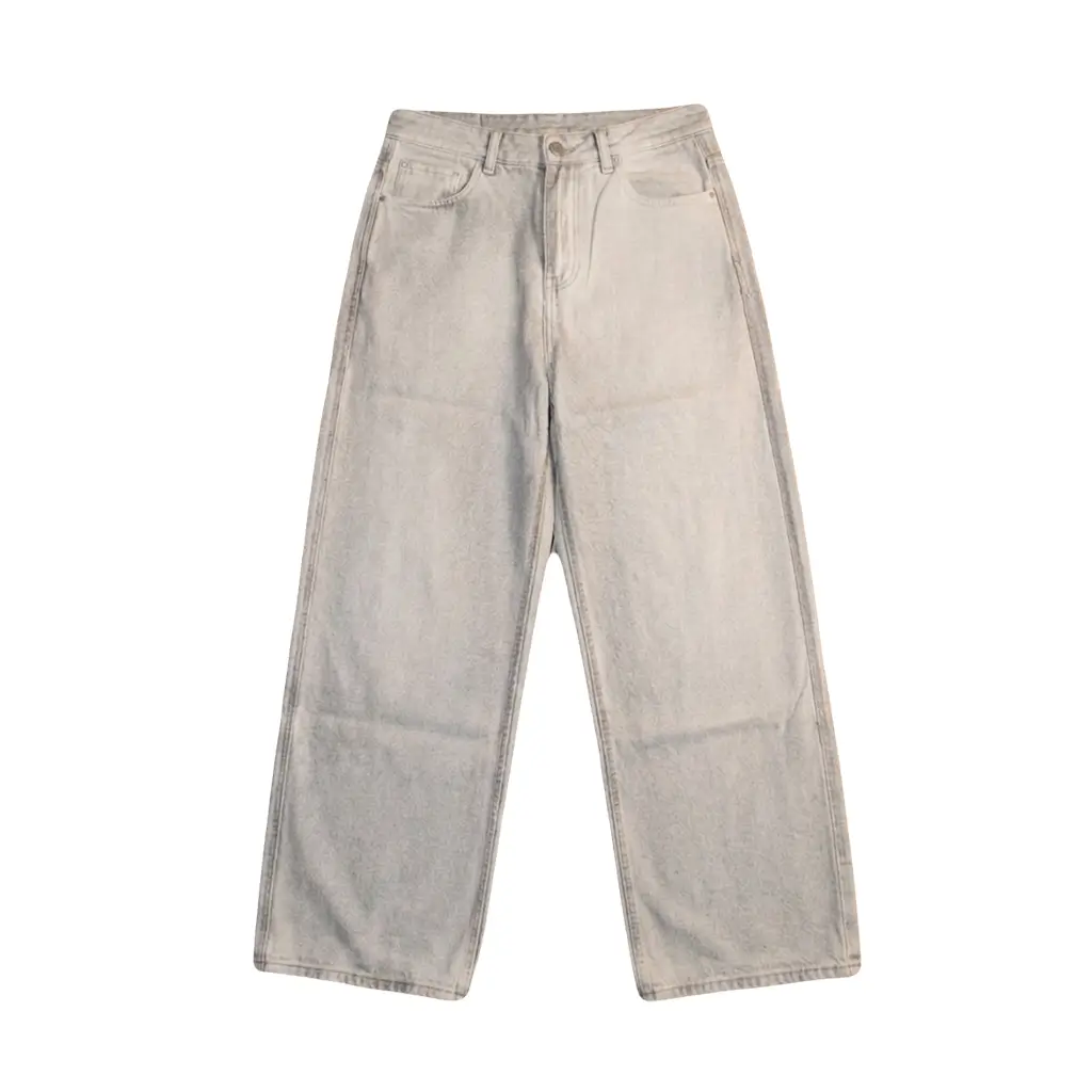 Baggy-Denim-in-Grey-White Baggy Denim in Grey White