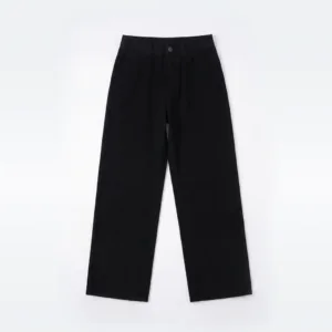 Wide Leg Trouser in Jet Black